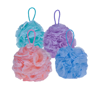 Bola de esponja de baño de malla multicolor Cuerpo de bola TJ181