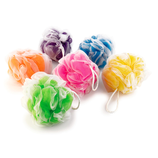 Ducha pouf malla baño esponja hotel comodidades bomba de baño fmcg casa sostenga neta esponja tj202