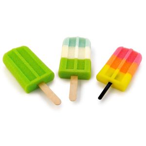 Esponja con forma de comida bonita, cepillo de ducha para fregar la espalda, esponja de ducha de helado de dibujos animados TJ339