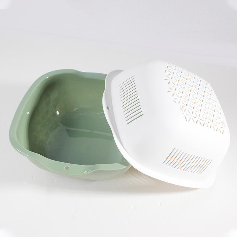 Filtro de agua de gran capacidad Cesta de filtro de agua para el hogar Cesta de drenaje de plástico de cocina doble engrosada cuadrada