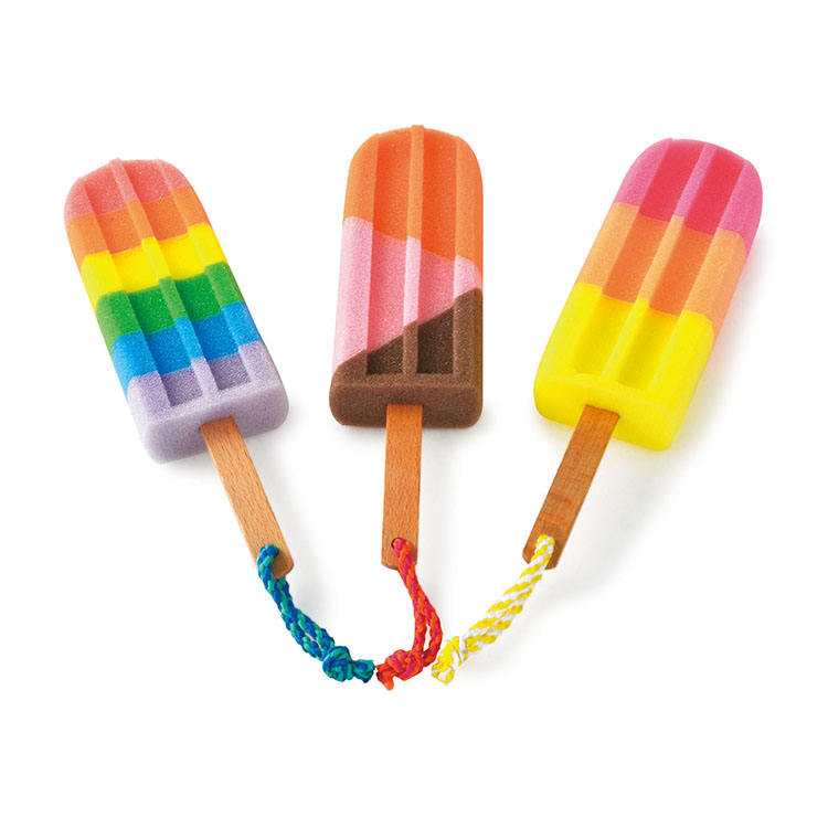 Esponja de baño para bebé con esponja de cuerpo de helado colorido con servicio de garantía comercial TJ336
