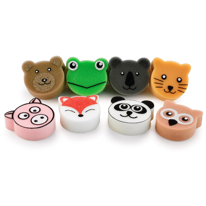 Spongidas de baño natural para niños esponja de forma animal TJ363