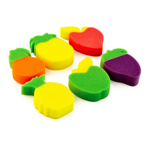 Esponja de forma de frutas y alimentos, esponja de baño personalizada suave, esponja de baño para bebés TJ351