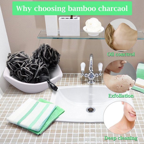 Bambú el baño de carbón suave la malla elástica de la malla colgante del baño