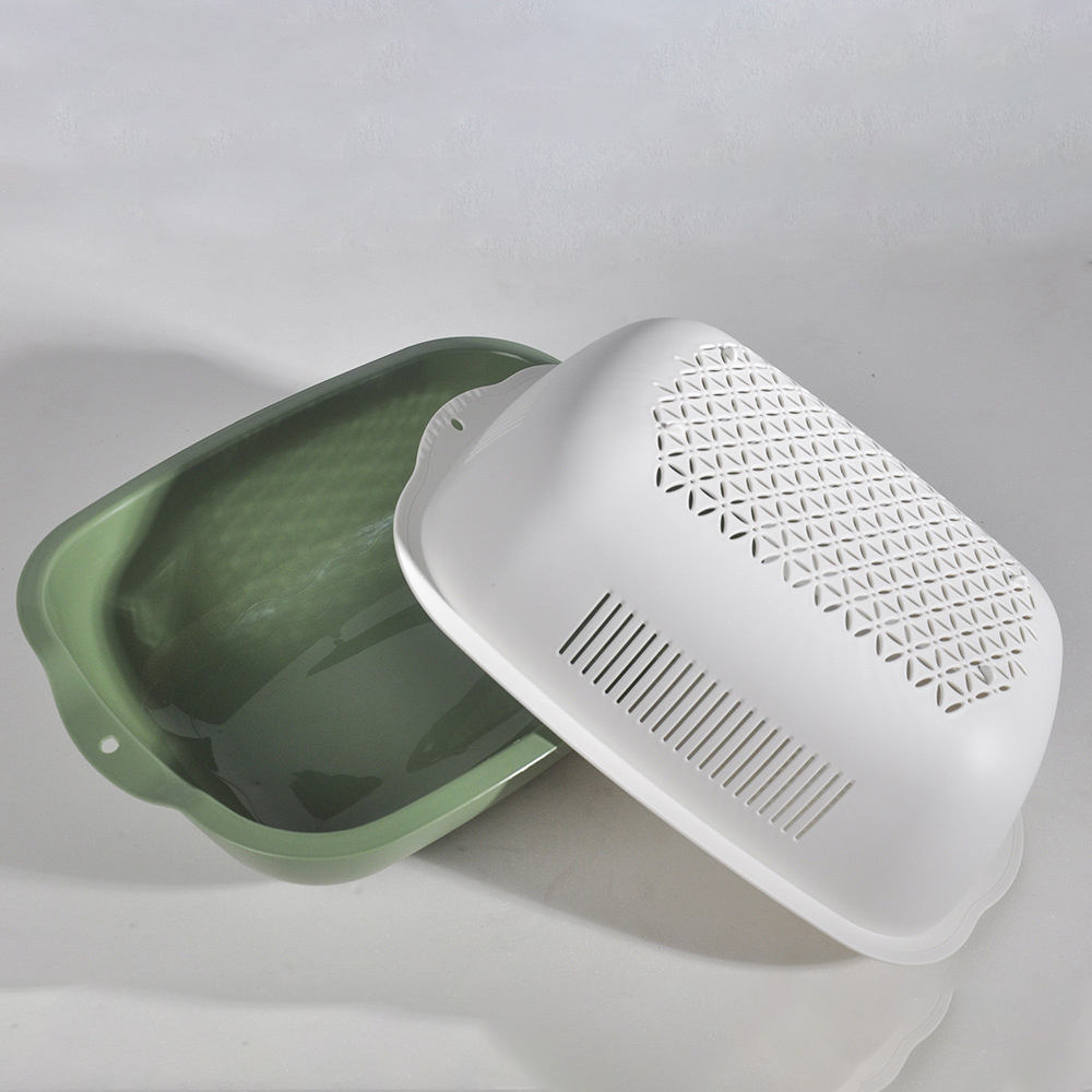 Cesta de drenaje de cocina nueva cuadrada Cesta de almacenamiento simple de plástico Cesta de almacenamiento simple de la cocina Plato de lavado engrosado