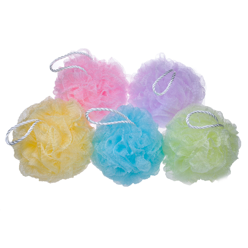 Esponja de baño de diferentes formas con cubierta de plástico Esponja de ducha de baño Loofahs Mesh TJ119